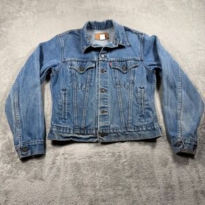 Vintage Levis Type 3 Denim Jacket 70706 4-Pocket Trucker 20 Small USA Made 80s
